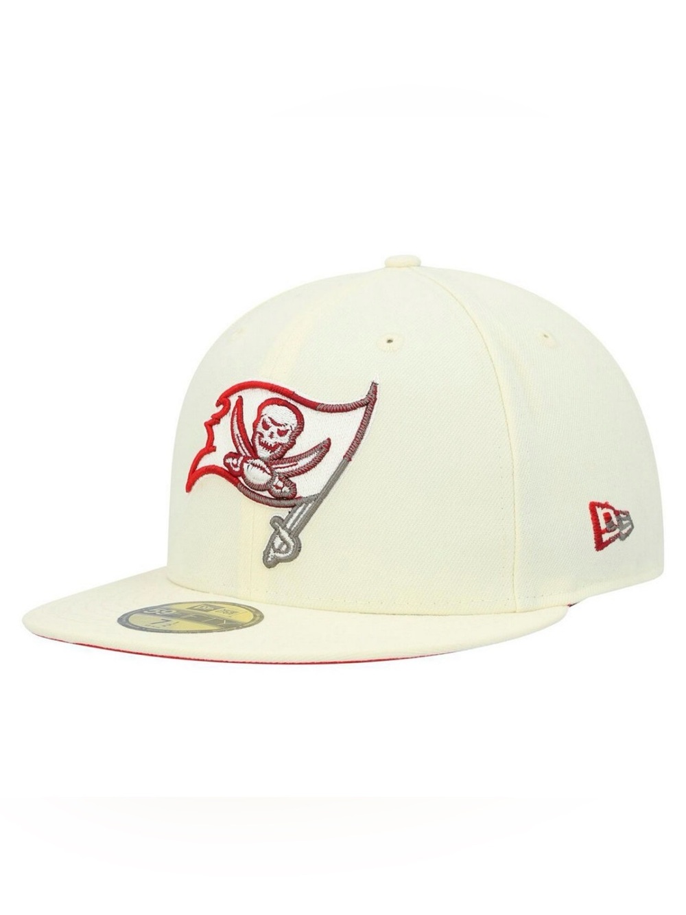 New Era Men's Cream Tampa Bay Buccaneers Chrome Color Dim 59FIFTY Fitted Hat New